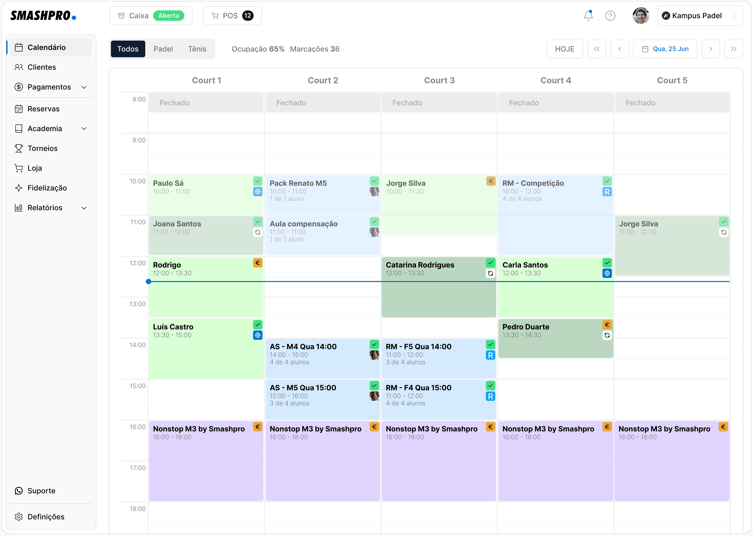 Software de gestão para clubes de Ténis